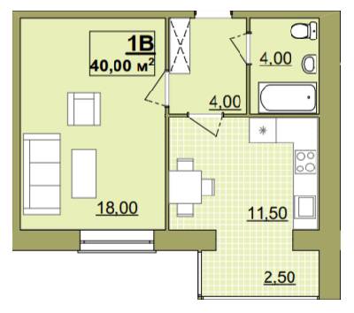 1-кімнатна 40 м² в ЖК Містечко Центральне від 13 500 грн/м², Івано-Франківськ