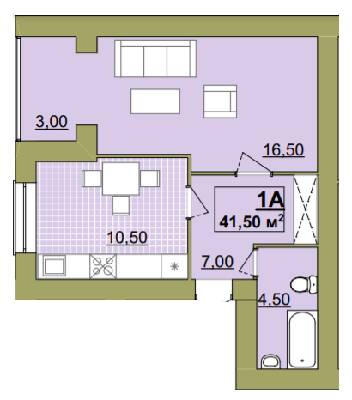 1-кімнатна 41.5 м² в ЖК Містечко Центральне від 14 000 грн/м², Івано-Франківськ