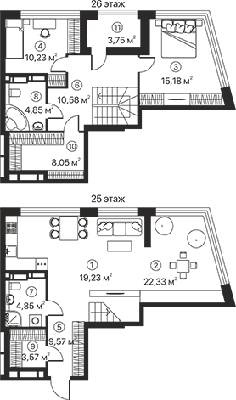 Дворівнева 112.19 м² в ЖК Terracotta від 30 030 грн/м², Київ