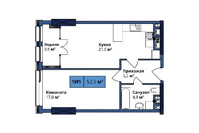 1-кімнатна 51.9 м² в ЖК Manhattan City від 57 987 грн/м², Київ