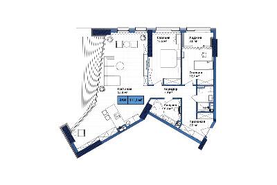 3-кімнатна 117 м² в ЖК Manhattan City від 50 191 грн/м², Київ