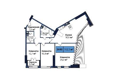 3-кімнатна 112.3 м² в ЖК Manhattan City від 46 573 грн/м², Київ