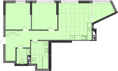 2-кімнатна 79.71 м² в ЖК Dibrova Park від 28 538 грн/м², Київ