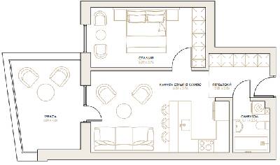 1-комнатная 50.82 м² в ЖК Artynov Hall от 29 450 грн/м², Винница