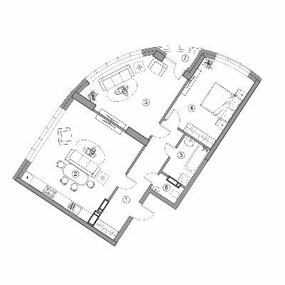 2-кімнатна 81.7 м² в ЖК Aria від 68 040 грн/м², Київ