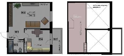 Двухуровневая 54.72 м² в ЖК Абрикос от 17 900 грн/м², Житомир