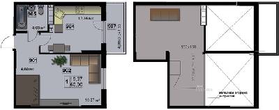 Двухуровневая 60.9 м² в ЖК Абрикос от 17 900 грн/м², Житомир
