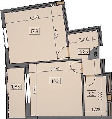 1-кімнатна 47.22 м² в ЖК Crystal від 23 150 грн/м², Ужгород