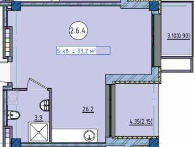 1-кімнатна 33.2 м² в ЖК Простір біля Стамбульського парка від 38 700 грн/м², Одеса
