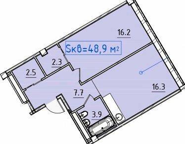 1-кімнатна 48.9 м² в ЖК Простір біля Стамбульського парка від 40 900 грн/м², Одеса