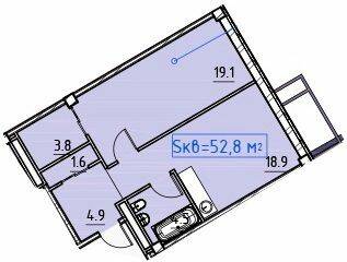 1-кімнатна 52.8 м² в ЖК Простір біля Стамбульського парка від 40 900 грн/м², Одеса