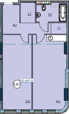 1-кімнатна 64.1 м² в ЖК Простір біля Стамбульського парка від 40 900 грн/м², Одеса