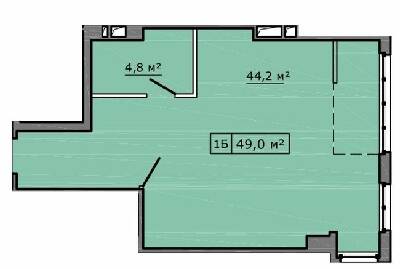 1-кімнатна 49 м² в ЖК Кіровський від 16 400 грн/м², м. Мелітополь