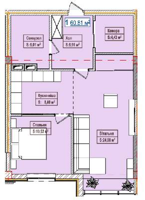 1-кімнатна 60.81 м² в ЖК Олександрівськ від забудовника, Запоріжжя