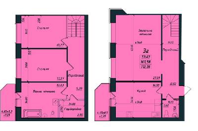 3-комнатная 112.36 м² в ЖК на ул. Никитченко, 3 от 16 000 грн/м², Полтава
