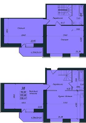 Двухуровневая 128.47 м² в ЖК на ул. Никитченко, 3 от 16 000 грн/м², Полтава