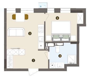 1-кімнатна 36.53 м² в ЖК Chalet від 35 340 грн/м², Київ
