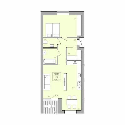 2-комнатная 68.5 м² в ЖК ЭкоДом от 12 500 грн/м², с. Петриков