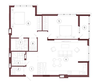 2-комнатная 92.62 м² в ЖК Obolon Plaza от 69 500 грн/м², Киев