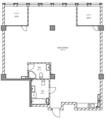3-комнатная 128.61 м² в ЖК KYIVPROEKT City Space от 103 923 грн/м², Киев