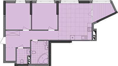2-кімнатна 78.7 м² в ЖК Dibrova Park від 24 000 грн/м², Київ