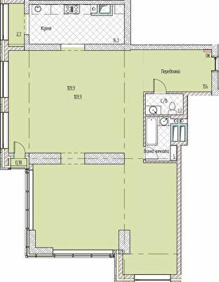2-кімнатна 146.68 м² в БФК Metropole від 96 500 грн/м², Київ