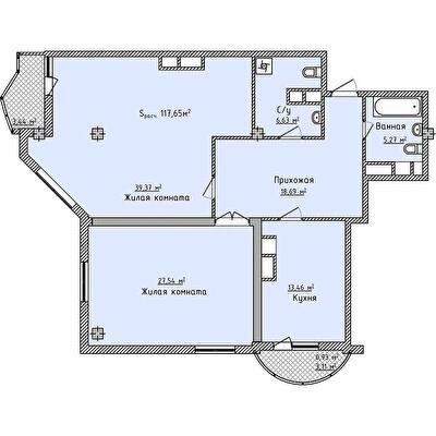 2-кімнатна 117.6 м² в ЖК Aqua Marine від 19 750 грн/м², Одеса
