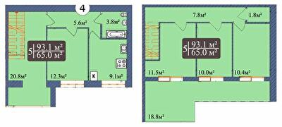 Двухуровневая 93.1 м² в ЖК Мечта от 13 200 грн/м², Чернигов
