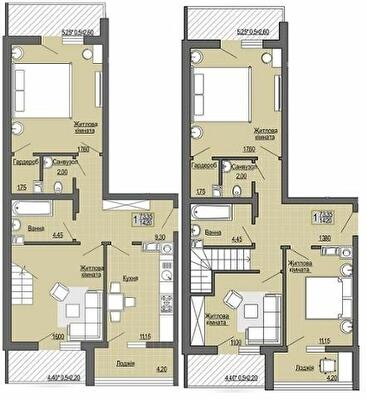 Двухуровневая 142 м² в ЖК Senator от 18 400 грн/м², Черновцы