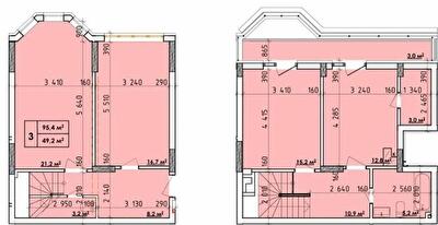 Дворівнева 95.4 м² в ЖК Віденський Квартал від 18 500 грн/м², Чернівці
