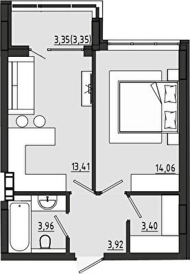 1-кімнатна 42 м² в ЖК Сади Рів`єри від 18 050 грн/м², с. Фонтанка