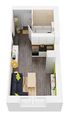 Студия 15.15 м² в ЖК LIBERTY PARK от 17 700 грн/м², Киев