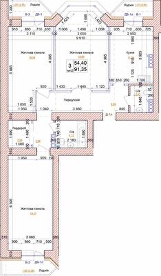 3-комнатная 91.35 м² в ЖК на ул. Симона Петлюры, 21б от 18 000 грн/м², г. Бровары