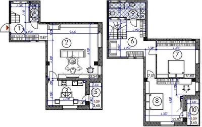 Дворівнева 124.87 м² в ЖМ Саванна Сіті від 18 000 грн/м², м. Бровари