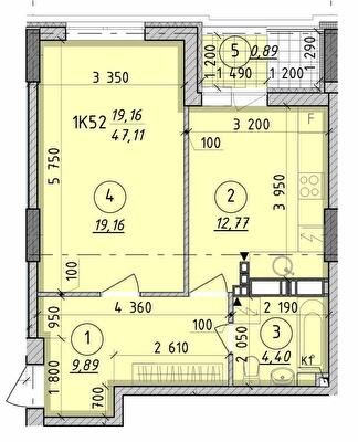 1-кімнатна 47.11 м² в ЖК Борисо-Глібський 2 від 25 150 грн/м², м. Вишгород
