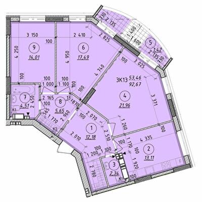 3-кімнатна 92.67 м² в ЖК Борисо-Глібський 2 від 27 000 грн/м², м. Вишгород
