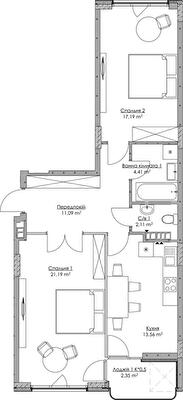 2-кімнатна 71.9 м² в ЖК O2 Residence від 30 306 грн/м², Київ
