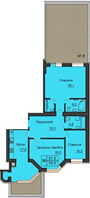 3-комнатная 93 м² в ЖК Sofia Nova от 35 000 грн/м², с. Новоселки