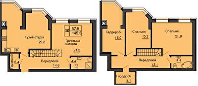 Двухуровневая 145.3 м² в ЖК Sofia Nova от 30 000 грн/м², с. Новоселки