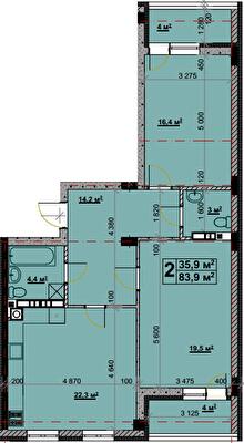 3-кімнатна 83.9 м² в ЖК Vlasna від 22 000 грн/м², с. Ходосівка