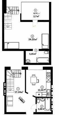 Дворівнева 65.43 м² в ЖК City Lake від 15 000 грн/м², с. Шевченкове