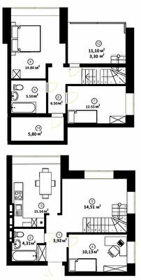 Дворівнева 94.28 м² в ЖК City Lake від 15 500 грн/м², с. Шевченкове