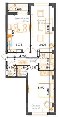 Двокімнатні в ЖК Гостомель Residence