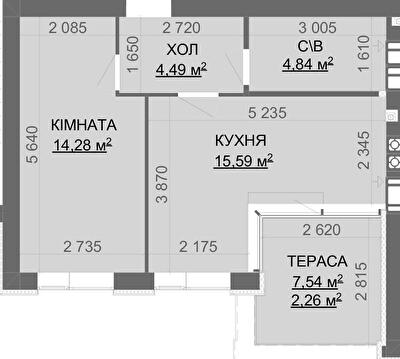 1-кімнатна 41.46 м² в ЖК Найкращий квартал-2 від 23 000 грн/м², смт Гостомель