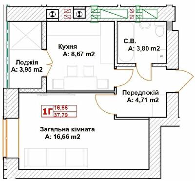 Однокімнатні в ЖК Модуль