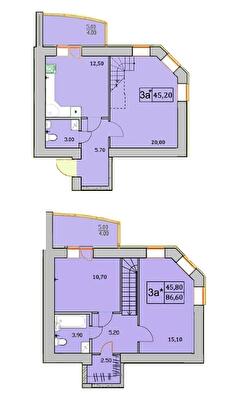 Дворівнева 86.6 м² в ЖК Сонячна Оселя від 20 000 грн/м², м. Буча
