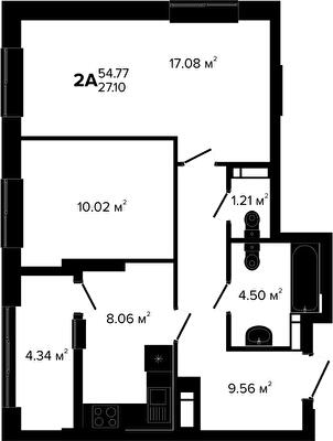 2-кімнатна 54.77 м² в ЖК Irpin City від 20 400 грн/м², м. Ірпінь