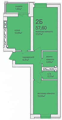 Двокімнатні в ЖК Синергія Сіті (Kvartal Group)