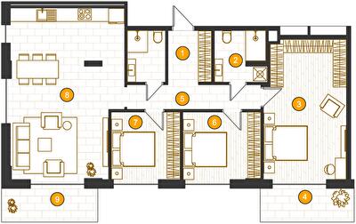 3-кімнатна 104.58 м² в ЖК Royal Residence від 38 600 грн/м², Харків