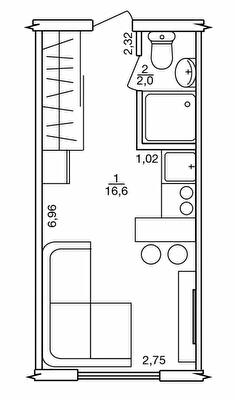 1-комнатная 18.6 м² в ЖК Воробьевы Горы на Полях от 25 800 грн/м², Харьков
